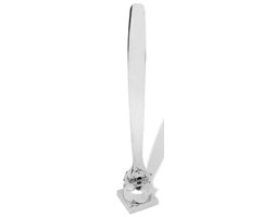 vidaXL Śmigło z podstawką, ozdobne z aluminium, srebrne, 150 cm