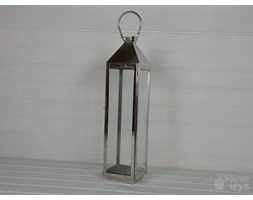 LATARNIA LAMPA METALOWA CHROMOWANA 70CM