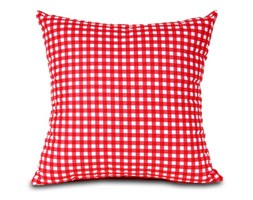 Poszewka bawełniana Czerwona kratka 40x40