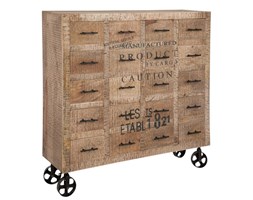 Komoda na kółkach z szufladami, drewno, 118x120 cm (JL68381)