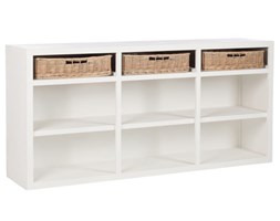 Komoda Basket, z koszykami, drewno, 85x180x40 cm (JL82475)