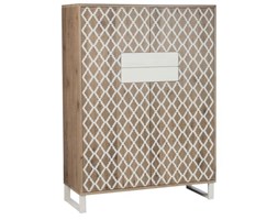 Szafa, komoda Rhombus, z szufladami, drewno, metal, 138x100x40 cm (JL82112)