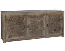 Komoda, szafka Relief, trzydrzwiowa, drewno, 76x175x45 cm (JL77938)