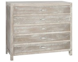 Komoda Handle Wood, pięć szuflad, drewno, 88x100x44 cm (JL47392)