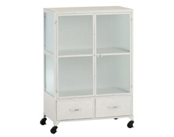 Komoda Metal White, na kółkach, metal, 104,5x72,5x39,5 cm (JL93604)