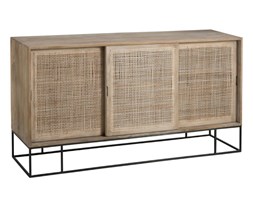 Komoda, szafka Cabinet Sliding, drewno, trzcina, 85x160x45 cm (JL91010)