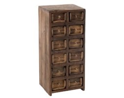 Komoda, szafka Cabin Rough, dwanaście szuflad, drewno, 82x38x34 cm (JL91197)