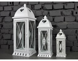 KOMPLET LATARNI METALOWYCH LAMPA SHABBY 3SZT