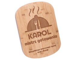 Bambusowa Deska do Krojenia z Grawerem Mistrz Gotowania