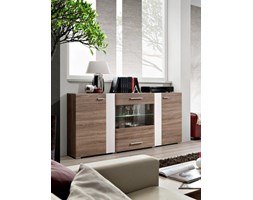 Komoda 2 drzwiowa Korse dąb/biały połysk