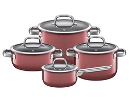 Zestaw garnków 4 el. Fusiontec Mineral, różowy kwarc - WMF - DECOSALON - Zakupy bez ryzyka