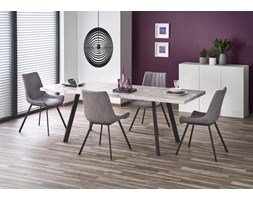 DALLAS stół rozkładany czarny stelaż, blat - marmur