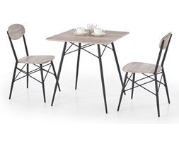 KABIR kwadrat zestaw stół + 2 krzesła dąb san remo / czarny