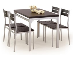 MALCOLM zestaw stół + 4 krzesła wenge
