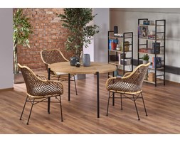 MORGAN stół okragły dąb złoty / czarny