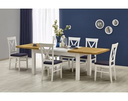 LEONARDO stół biały / dąb miodowy