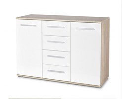 LIMA KM-4 komoda dąb sonoma / biały