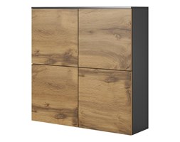 LIVO KM-100 komoda stojąca korpus antracyt, front dąb votan
