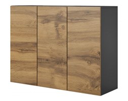 LIVO KM-120 komoda wisząca korpus antracyt, front dąb votan