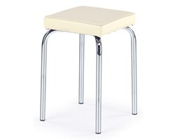 PIRI taboret chrom siedzisko beżowe KN75