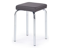PIRI taboret chrom siedzisko ciemny brąz KN250