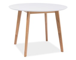 STÓŁ MOSSO II BIAŁY/DĄB 90x90