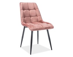 KRZESŁO CHIC VELVET CZARNY STELAŻ / ANTYCZNY RÓ¬ TAP.92