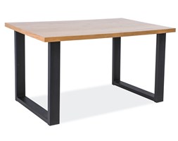 STÓŁ UMBERTO OKLEINA NATURALNA DĄB/CZARNY 120x80