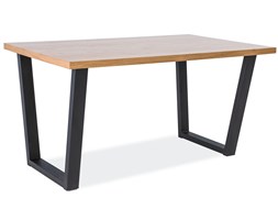 STÓŁ VALENTINO OKLEINA NATURALNA DĄB/CZARNY 120x80