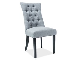 KRZESŁO ALEKSANDER CZARNY STELAŻ/SZARY TAP.120