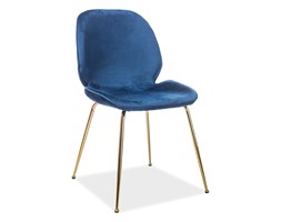 KRZESŁO ADRIEN VELVET ZŁOTY STELAŻ / GRANATOWY TAP.91