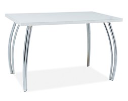STÓŁ SK-2 BIAŁY MAT /CHROM 120x68
