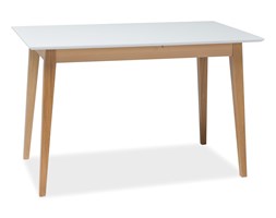 STÓŁ BRAGA II BIAŁY MAT / BUK 140(190)x75