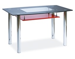 STÓŁ TWIST A CZARNO/CZERWONY (S) 120x75