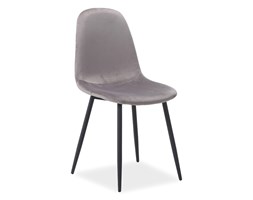 KRZESŁO FOX VELVET CZARNY STELAŻ/SZARY TAP.93