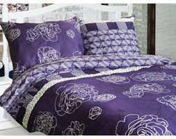 Pościel satynowa Laura Violet 160x200