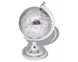 vidaXL Globus z podstawką, aluminium, srebrny, 35 cm