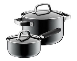 Zestaw garnków 2 el. Fusiontec Mineral, platynowy - WMF - DECOSALON - Zakupy bez ryzyka