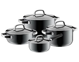 Zestaw garnków 4el. Fusiontec Mineral, platynowy - WMF - DECOSALON - Zakupy bez ryzyka