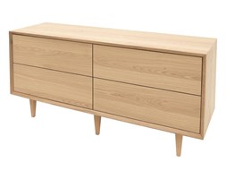 Komoda dębowa z czterema szufladami Bonn 160x50x76cm