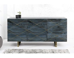 Komoda Maya z drewna akacjowego z mosiężnym wykończeniem