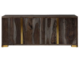 Komoda Ekanta z drewna sheesham z mosiężnymi uchwytami