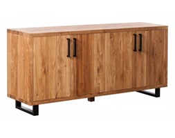 Signu Design Komoda dębowa duża Jupiter Nero / Loft