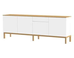 Komoda Patch biało-drewniana