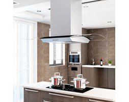 vidaXL Okap kuchenny LED, stal nierdzewna, 90 cm, 756 m³/h