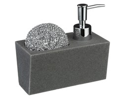 Zestaw do mycia naczyń: dozownik, gąbka, stojak, zestaw kuchenny do zmywania naczyń, 2w1