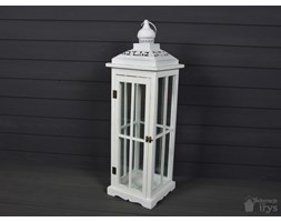 DREWNIANA LATARNIA LAMPION LAMPA SHABBY RETRO 81CM