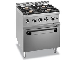 Kuchnia gazowa z palnikami Flex Burners 4x 7 kW, z piekarnikiem gazowym GN 2/1, linia 700 - kod MG7G4F77XL