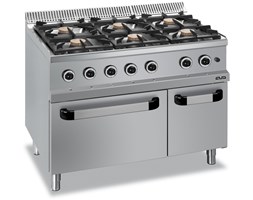 Kuchnia gazowa z palnikami Flex Burners 6x 7 kW, z piekarnikiem elektrycznym statycznym GN 2/1, linia 700 - kod MG7G6FEA77XL