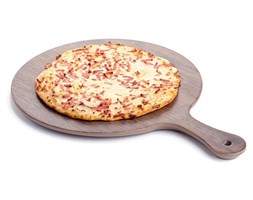 Płyta z melaminy okrągła z uchwytem 424x300 - imitacja drewna dębowego - kod 561300